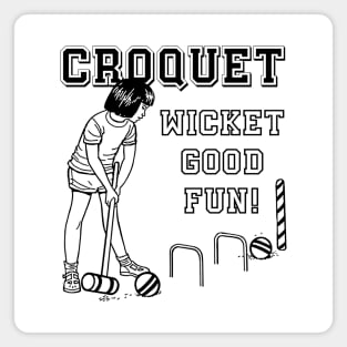 Lispe Croquet Wicket Good Fun Funny Magnet